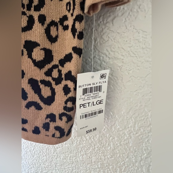 Jacquard Leopard-Print Cardigan, Created for Macy's - Picture 3 of 7